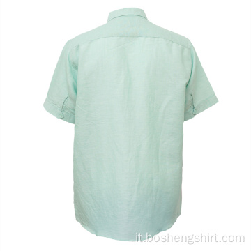 Camicia casual da uomo stampata in cotone traspirante di alta qualità